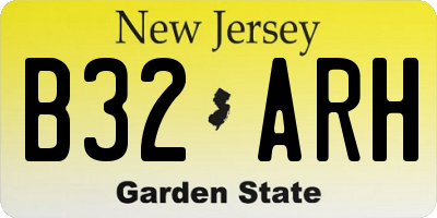 NJ license plate B32ARH