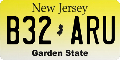 NJ license plate B32ARU