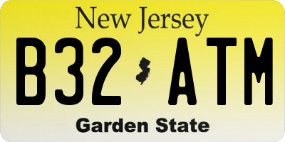 NJ license plate B32ATM