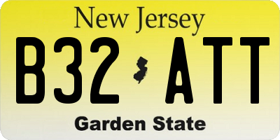 NJ license plate B32ATT