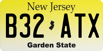NJ license plate B32ATX