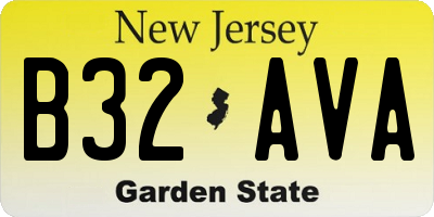 NJ license plate B32AVA