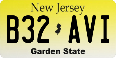 NJ license plate B32AVI
