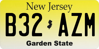 NJ license plate B32AZM