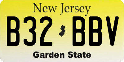NJ license plate B32BBV