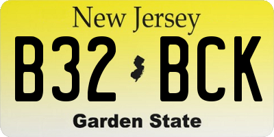 NJ license plate B32BCK