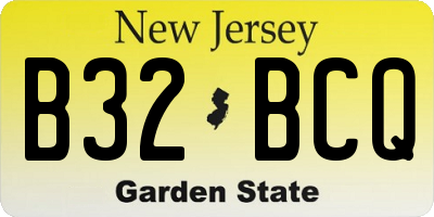 NJ license plate B32BCQ