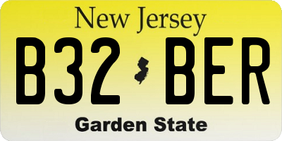 NJ license plate B32BER
