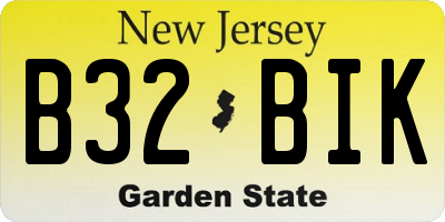 NJ license plate B32BIK
