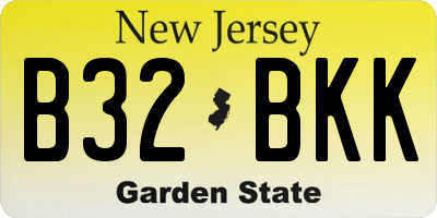 NJ license plate B32BKK