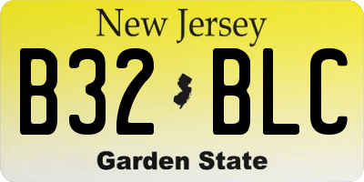 NJ license plate B32BLC