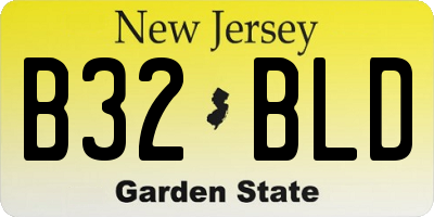 NJ license plate B32BLD