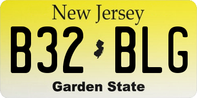 NJ license plate B32BLG