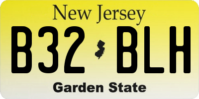 NJ license plate B32BLH