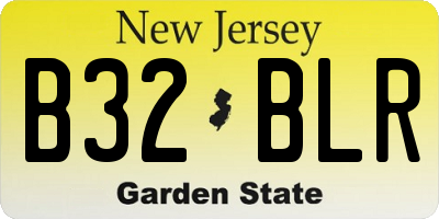 NJ license plate B32BLR