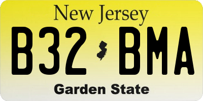 NJ license plate B32BMA