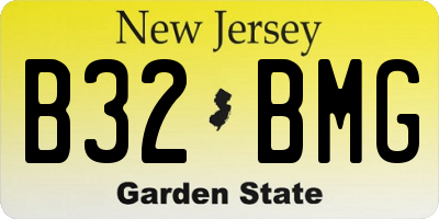 NJ license plate B32BMG