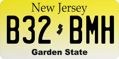 NJ license plate B32BMH
