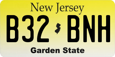 NJ license plate B32BNH