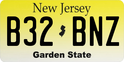 NJ license plate B32BNZ