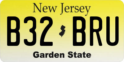 NJ license plate B32BRU