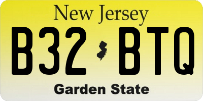 NJ license plate B32BTQ