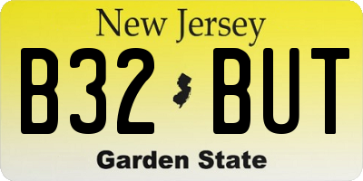 NJ license plate B32BUT