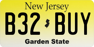 NJ license plate B32BUY