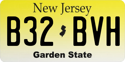 NJ license plate B32BVH
