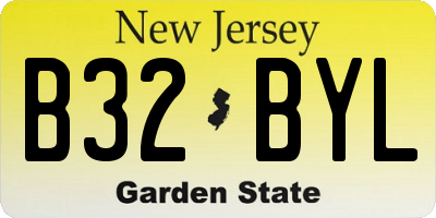 NJ license plate B32BYL