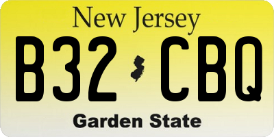 NJ license plate B32CBQ