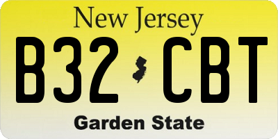 NJ license plate B32CBT