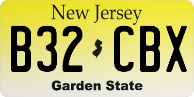 NJ license plate B32CBX