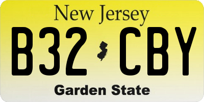 NJ license plate B32CBY