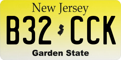 NJ license plate B32CCK
