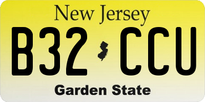 NJ license plate B32CCU