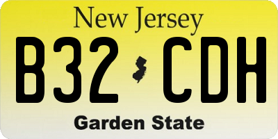 NJ license plate B32CDH