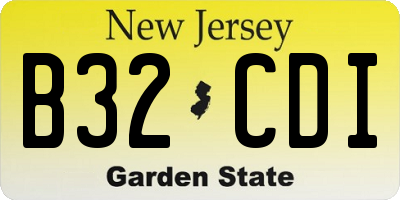 NJ license plate B32CDI
