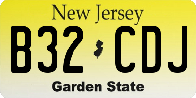 NJ license plate B32CDJ