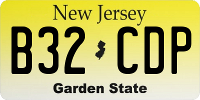 NJ license plate B32CDP