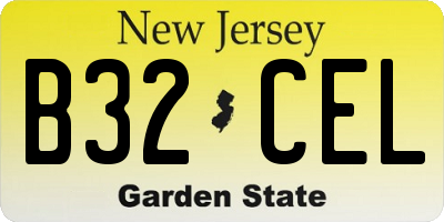 NJ license plate B32CEL