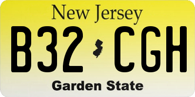 NJ license plate B32CGH