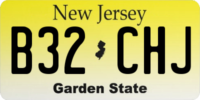 NJ license plate B32CHJ