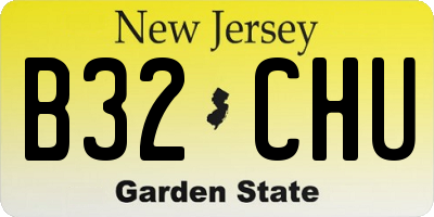 NJ license plate B32CHU