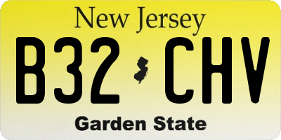 NJ license plate B32CHV