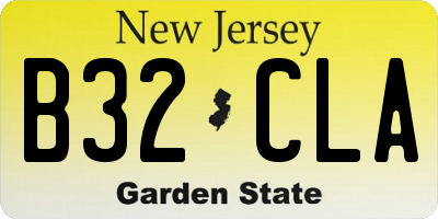 NJ license plate B32CLA
