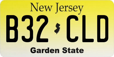 NJ license plate B32CLD
