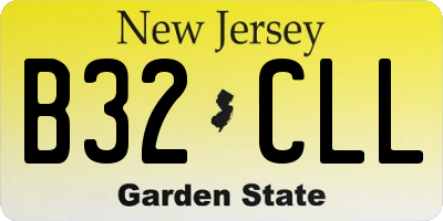 NJ license plate B32CLL