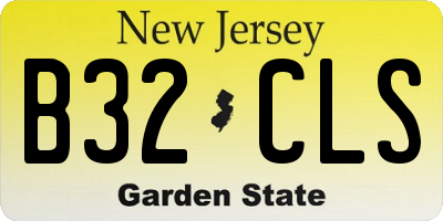 NJ license plate B32CLS