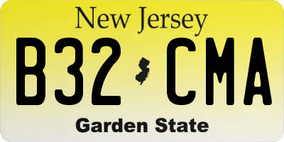 NJ license plate B32CMA